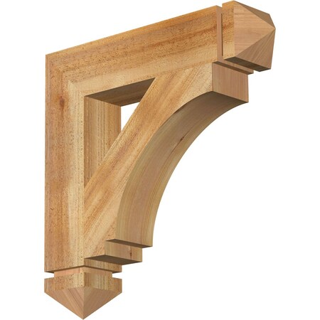 Ekena Millwork Imperial Arts & Crafts Rough Sawn Bracket, Western Red Cedar, 4"W x 20"D x 20"H BKT04X20X20IMP03RWR